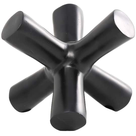 9" Black Aluminum Abstract Jack Sculpture